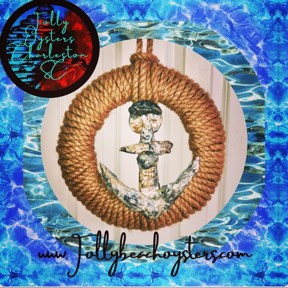 Folly Oysters Nautical Oyster Wreath